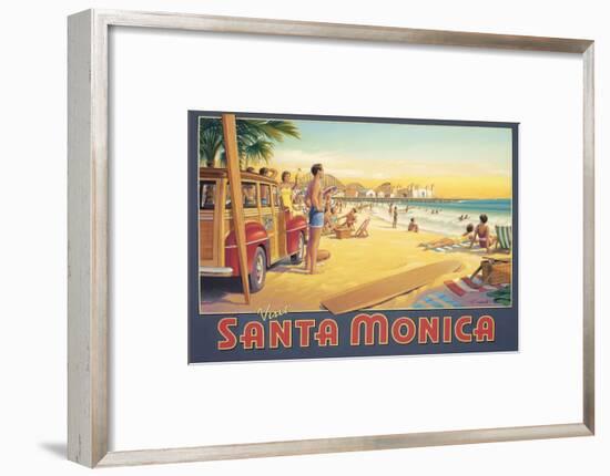 Visit Santa Monica-Kerne Erickson-Framed Art Print