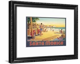 Visit Santa Monica-Kerne Erickson-Framed Art Print