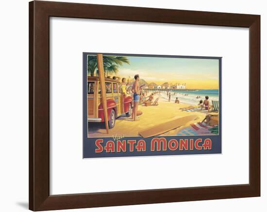 Visit Santa Monica-Kerne Erickson-Framed Art Print