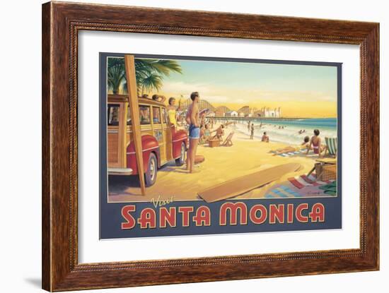 Visit Santa Monica-Kerne Erickson-Framed Art Print