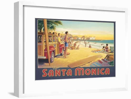 Visit Santa Monica-Kerne Erickson-Framed Art Print