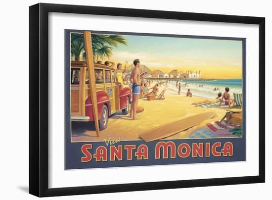 Visit Santa Monica-Kerne Erickson-Framed Art Print