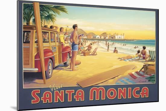 Visit Santa Monica-Kerne Erickson-Mounted Art Print