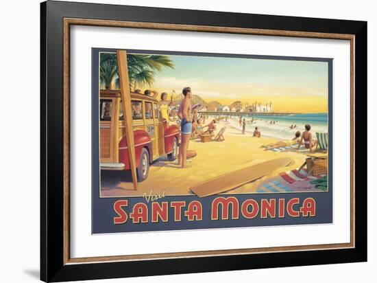 Visit Santa Monica-Kerne Erickson-Framed Premium Giclee Print