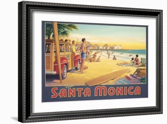 Visit Santa Monica-Kerne Erickson-Framed Premium Giclee Print