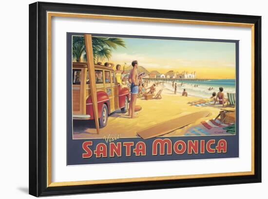 Visit Santa Monica-Kerne Erickson-Framed Premium Giclee Print