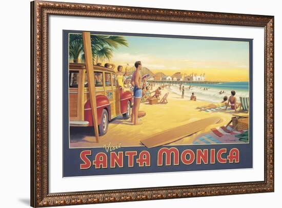 Visit Santa Monica-Kerne Erickson-Framed Art Print