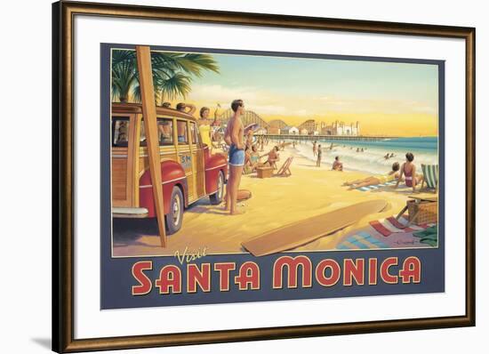 Visit Santa Monica-Kerne Erickson-Framed Art Print