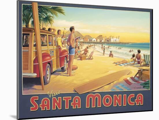 Visit Santa Monica-Kerne Erickson-Mounted Art Print