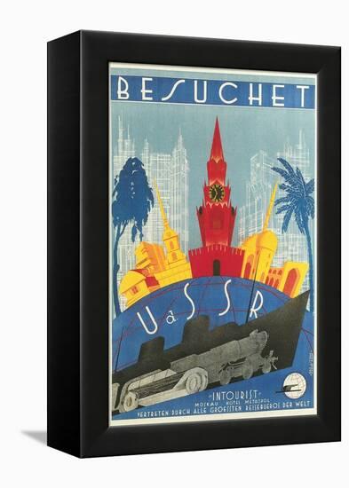 Visit the Ussr Travel Poster-null-Framed Stretched Canvas