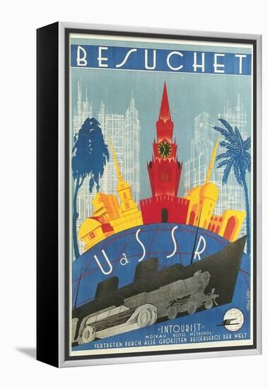 Visit the Ussr Travel Poster-null-Framed Stretched Canvas