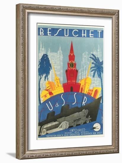 Visit the Ussr Travel Poster-null-Framed Art Print