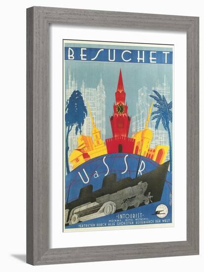 Visit the Ussr Travel Poster-null-Framed Art Print