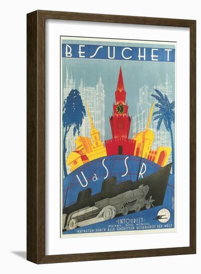 Visit the Ussr Travel Poster-null-Framed Art Print