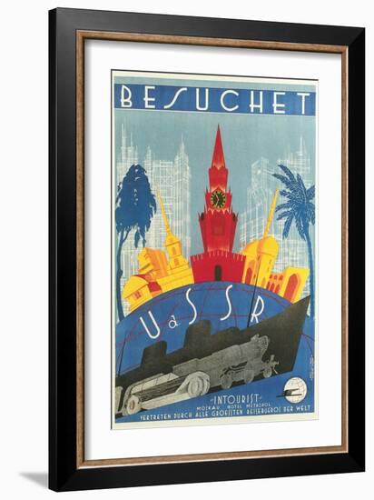 Visit the Ussr Travel Poster-null-Framed Art Print