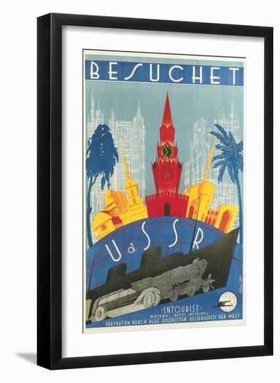 Visit the Ussr Travel Poster-null-Framed Art Print