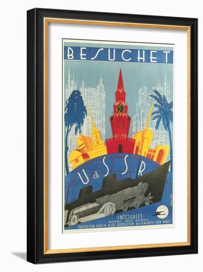 Visit the Ussr Travel Poster-null-Framed Art Print