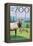 Visit the Zoo, Elk and Herd-Lantern Press-Framed Stretched Canvas