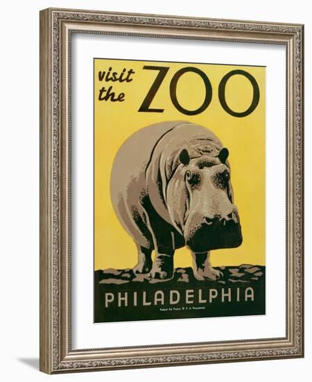 Visit the Zoo-null-Framed Art Print