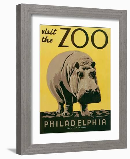 Visit the Zoo-null-Framed Art Print