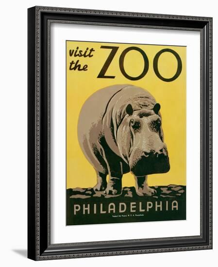 Visit the Zoo-null-Framed Art Print