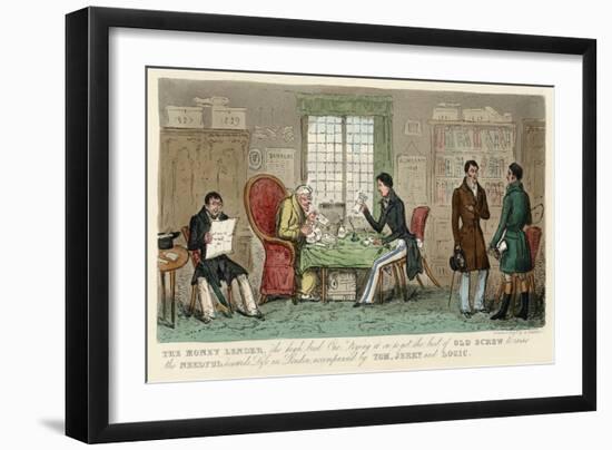 Visit to a Money Lender-Robert Cruickshank-Framed Art Print