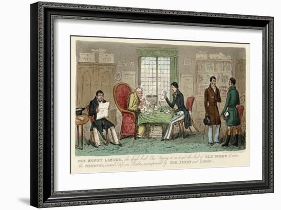 Visit to a Money Lender-Robert Cruickshank-Framed Art Print