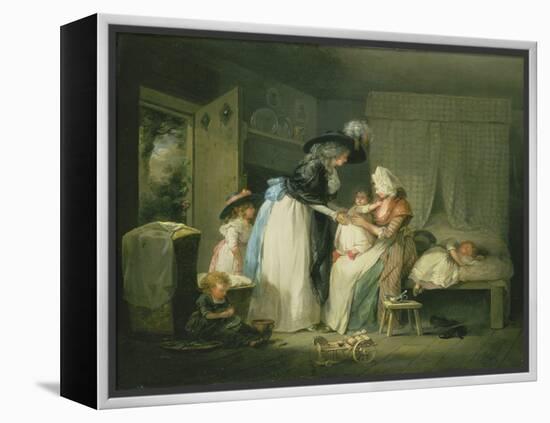 Visit to the Child at Nurse, C.1788-George Morland-Framed Premier Image Canvas