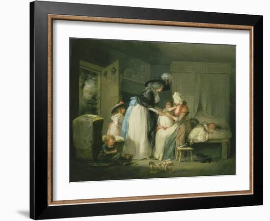 Visit to the Child at Nurse, C.1788-George Morland-Framed Giclee Print