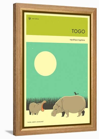 Visit Togo-Jazzberry Blue-Framed Stretched Canvas