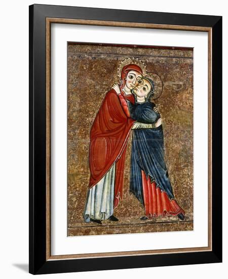 Visitation, Altarpiece of Santa Maria de Lluca, c.1225-50-Master of Lluça-Framed Photographic Print