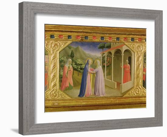 Visitation, from the Predella of the Annunciation Alterpiece, c. 1430-32 (Tempera & Gold on Panel)-Fra Angelico-Framed Giclee Print