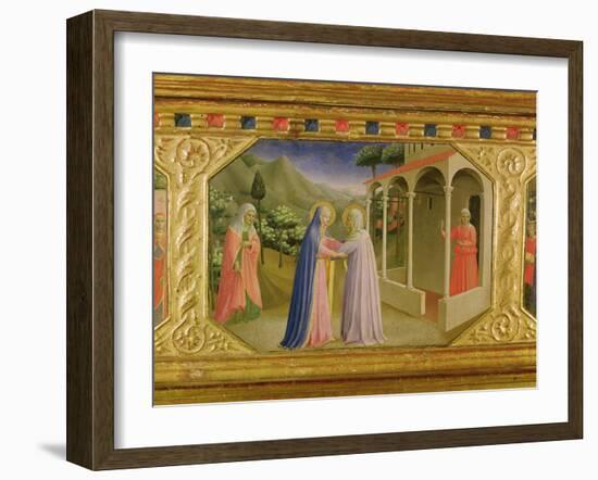 Visitation, from the Predella of the Annunciation Alterpiece, c. 1430-32 (Tempera & Gold on Panel)-Fra Angelico-Framed Giclee Print