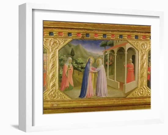 Visitation, from the Predella of the Annunciation Alterpiece, c. 1430-32 (Tempera & Gold on Panel)-Fra Angelico-Framed Giclee Print