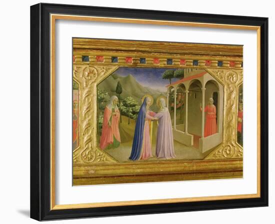 Visitation, from the Predella of the Annunciation Alterpiece, c. 1430-32 (Tempera & Gold on Panel)-Fra Angelico-Framed Giclee Print