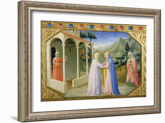 Visitation, from the Predella of the Annunciation Alterpiece-Fra Angelico-Framed Giclee Print