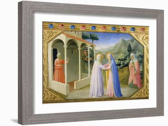 Visitation, from the Predella of the Annunciation Alterpiece-Fra Angelico-Framed Giclee Print
