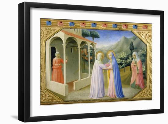 Visitation, from the Predella of the Annunciation Alterpiece-Fra Angelico-Framed Giclee Print