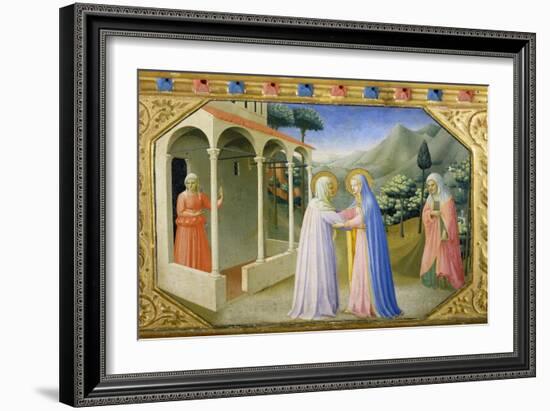 Visitation, from the Predella of the Annunciation Alterpiece-Fra Angelico-Framed Giclee Print