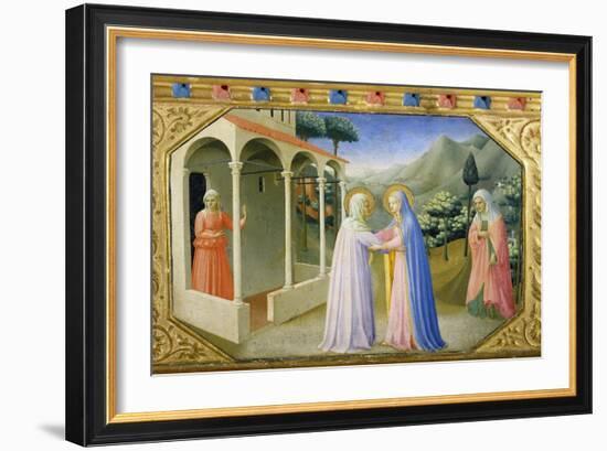 Visitation, from the Predella of the Annunciation Alterpiece-Fra Angelico-Framed Giclee Print