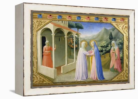 Visitation, from the Predella of the Annunciation Alterpiece-Fra Angelico-Framed Premier Image Canvas