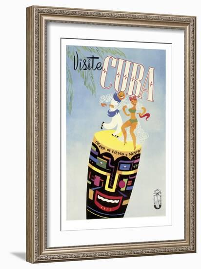 Visite Cuba-null-Framed Giclee Print