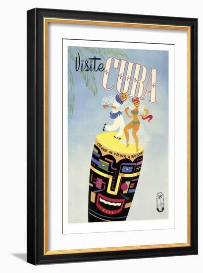 Visite Cuba-null-Framed Giclee Print