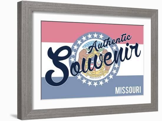 Visited Missouri - Authentic Souvenir-Lantern Press-Framed Art Print