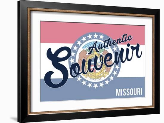 Visited Missouri - Authentic Souvenir-Lantern Press-Framed Art Print