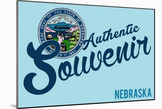 Visited Nebraska - Authentic Souvenir-Lantern Press-Mounted Art Print
