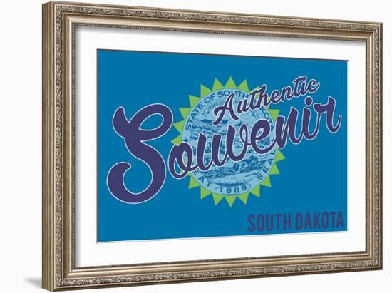 Visited South Dakota - Authentic Souvenir-Lantern Press-Framed Art Print