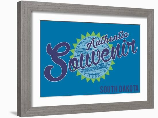 Visited South Dakota - Authentic Souvenir-Lantern Press-Framed Art Print