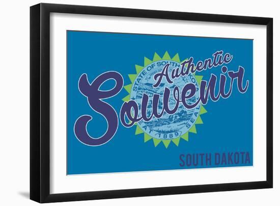 Visited South Dakota - Authentic Souvenir-Lantern Press-Framed Art Print