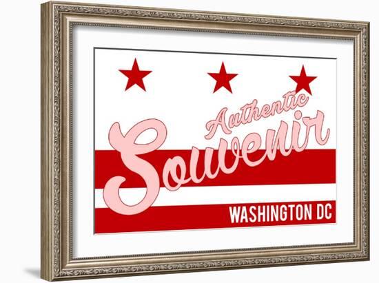 Visited Washington DC - Authentic Souvenir-Lantern Press-Framed Art Print